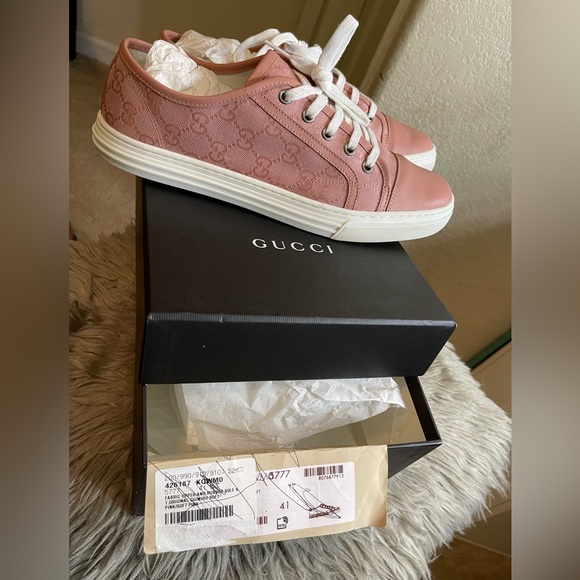 GUCCI TESS S GOMMA ROSE GG MONOGRAM SNEAKERS - Picture 7 of 13